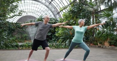 Old people yoga